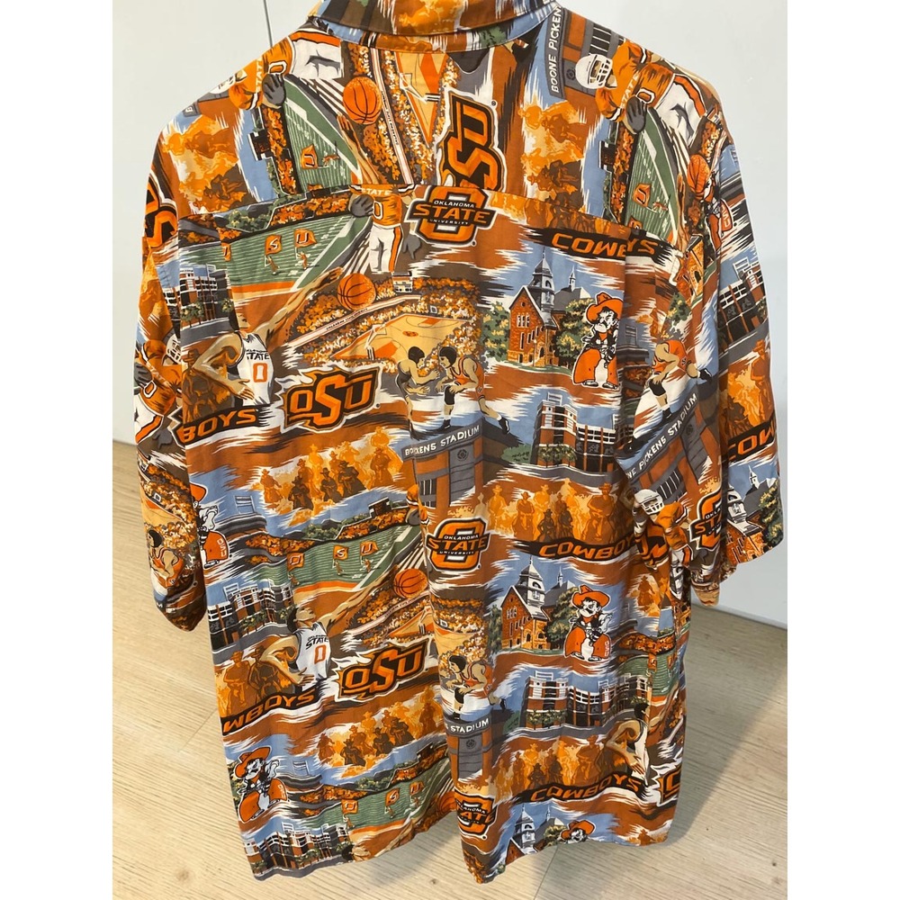 Reyn Spooner Oklahoma State Cowboys Boone Pickens Button Down Mens XL Shirt - Picture 5 of 5